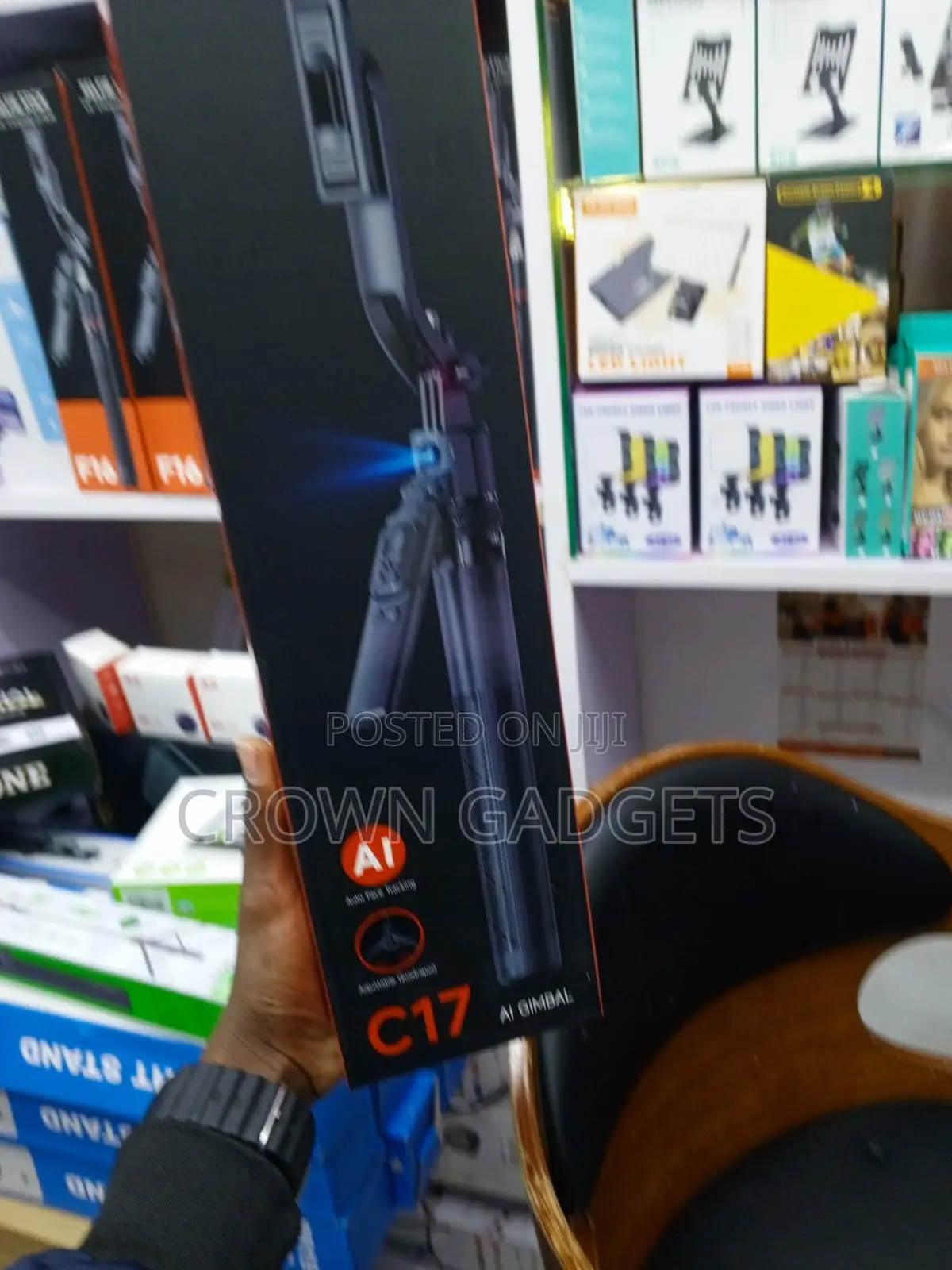 C17 AI Face Tracking Selfie Stick With 360° Rotation Phone Tripod