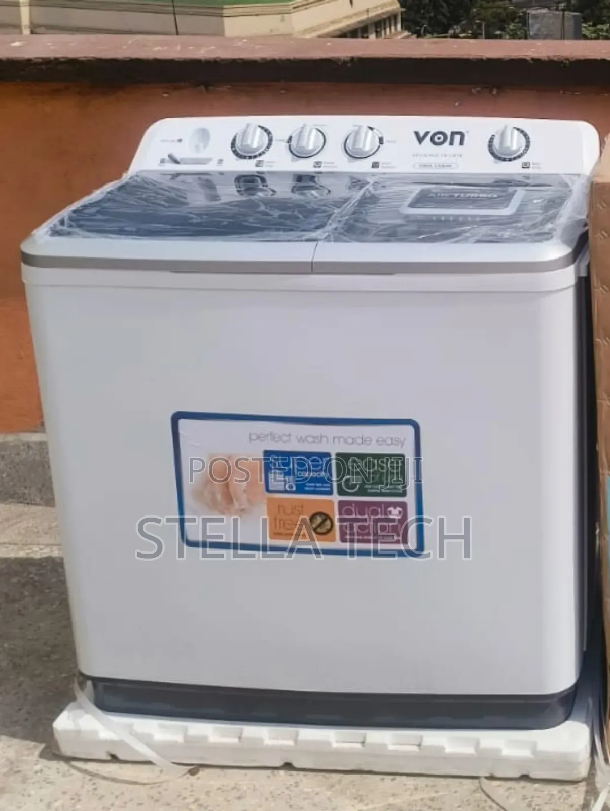 Von 13kgs Twin Tub Washing Machine -White