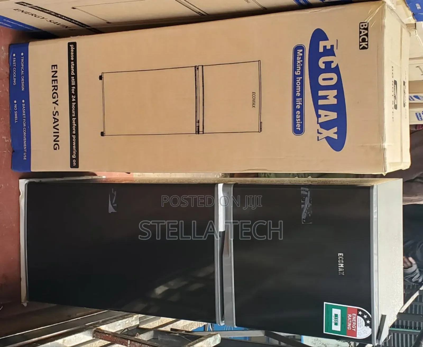 Ecomax 138 Litres Dark Silver Double Door Refrigerator