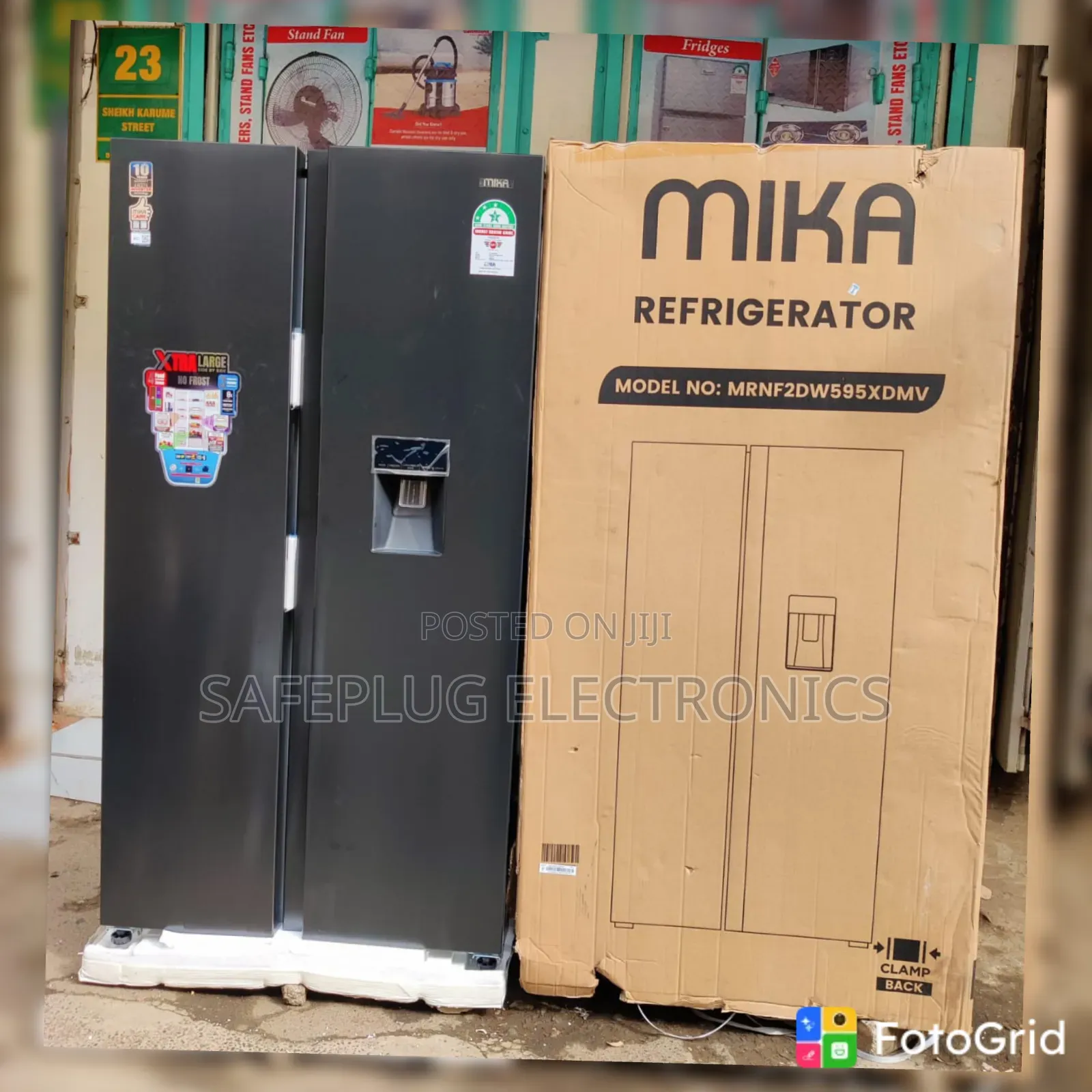 Mika 595L No Frost Double Door Fridge – Side-by-Side Refrigerator