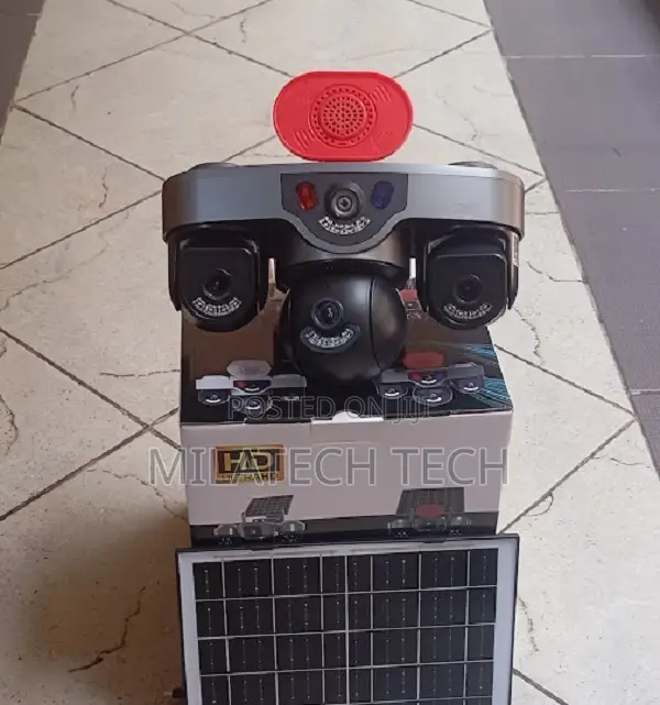 4G Triple View Solar CCTV Camera With Siren & Night Vision