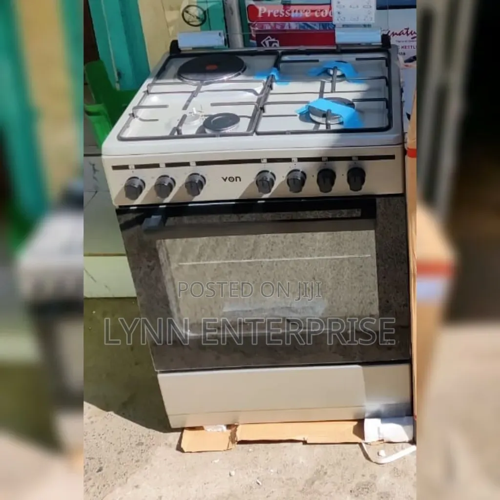 VON COOKER 60X55cm,  3 Gas + 1 Electric Burners With  Flame Failure