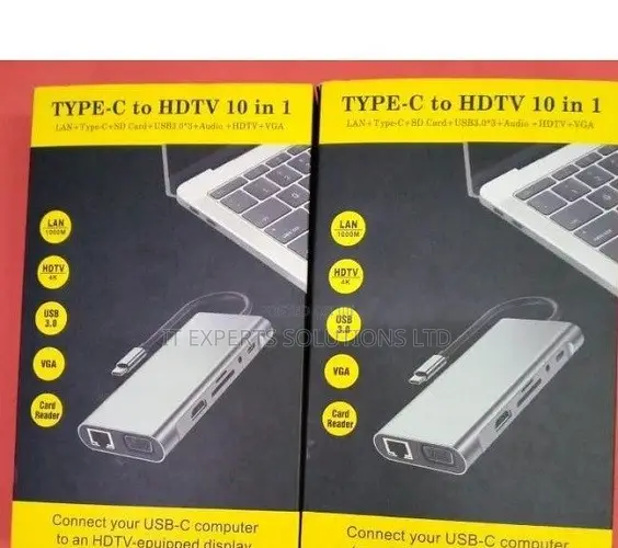 Type C to HDTV 10 in 1 Multiport USB Hub