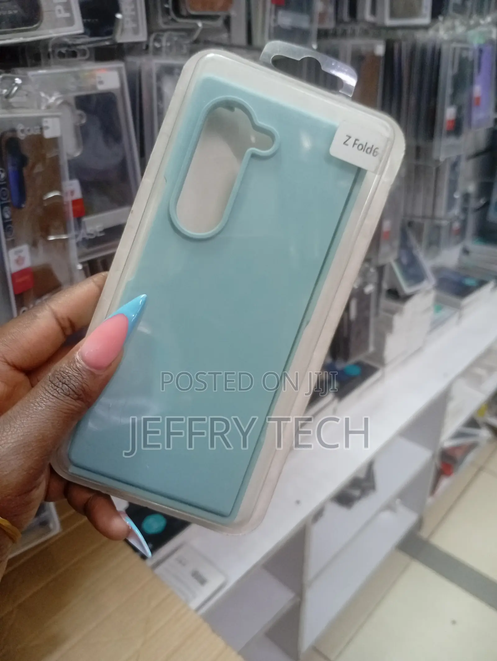 Light Blue, Soft Liquid Silicone Casefor the Samsung Galaxy Z Fold6