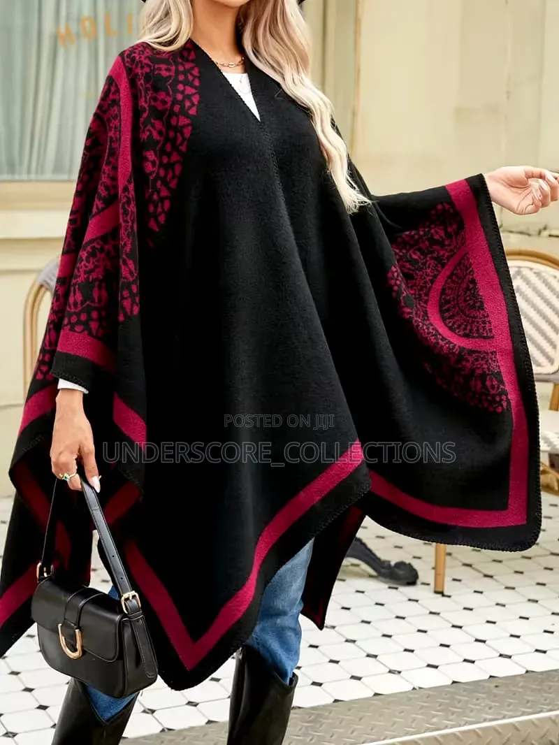 *Women's Geometric Wrap Shawl/Poncho*