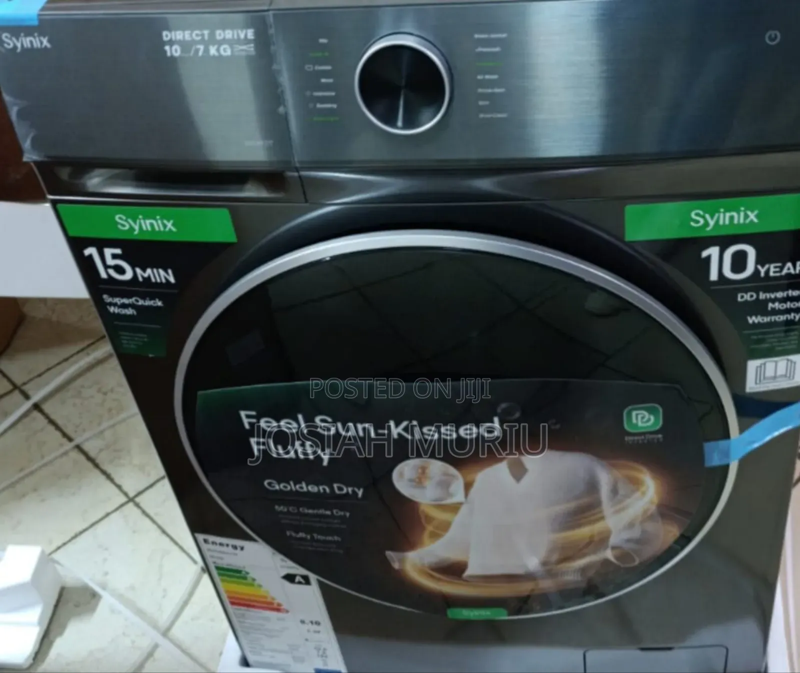 Syinix 10/7kg Washer & Dryer – Powerful Inverter Machine