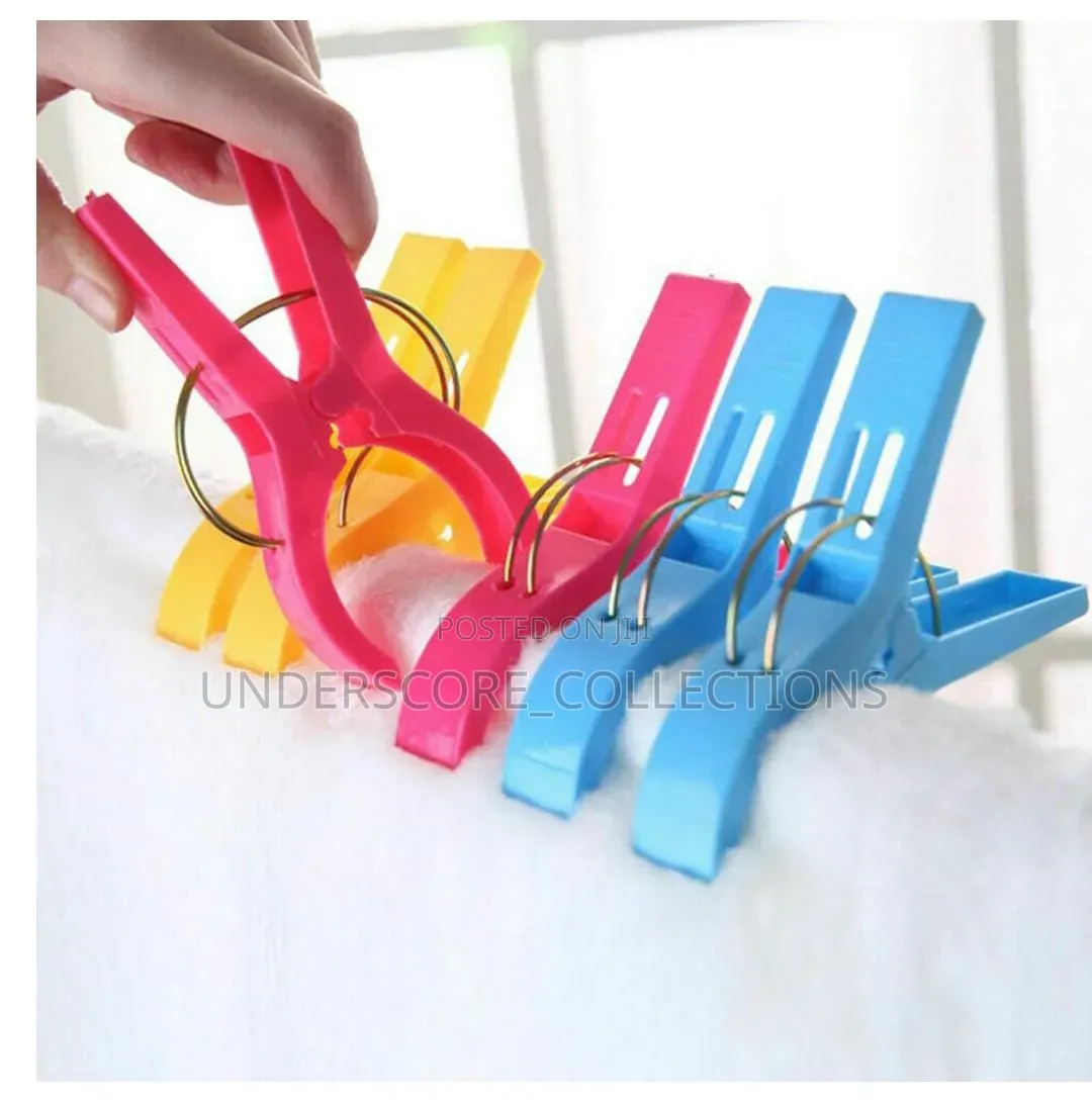 4Pcs Bright & Sturdy & Big Balcony Clips
