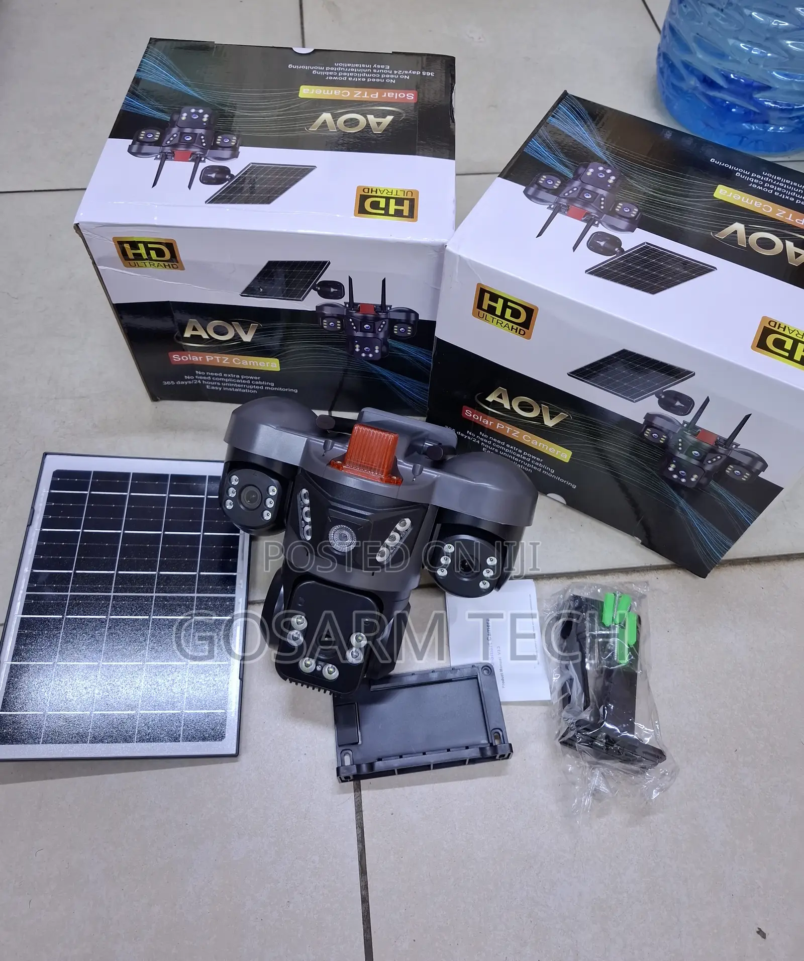 V380 Triple Lens Three Lens Solar 4G CCTV PTZ Security Camera