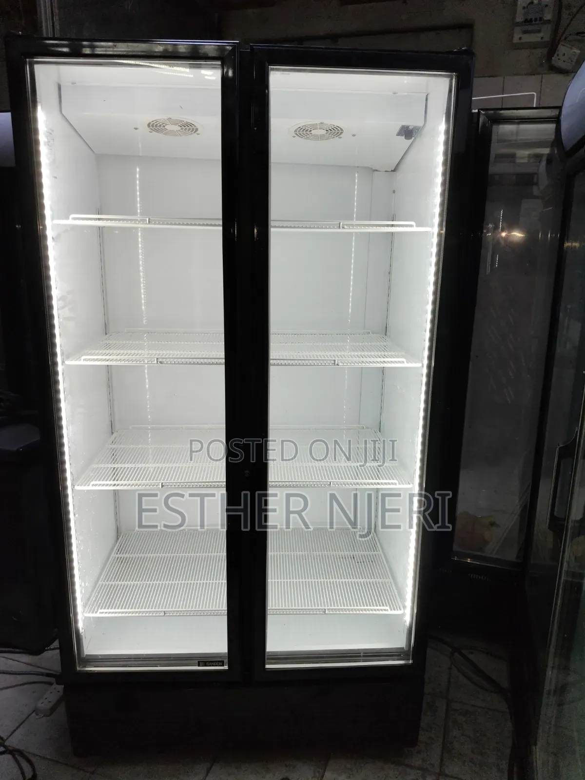 Super Clean Twin Door Display Counter Fridge on Offer