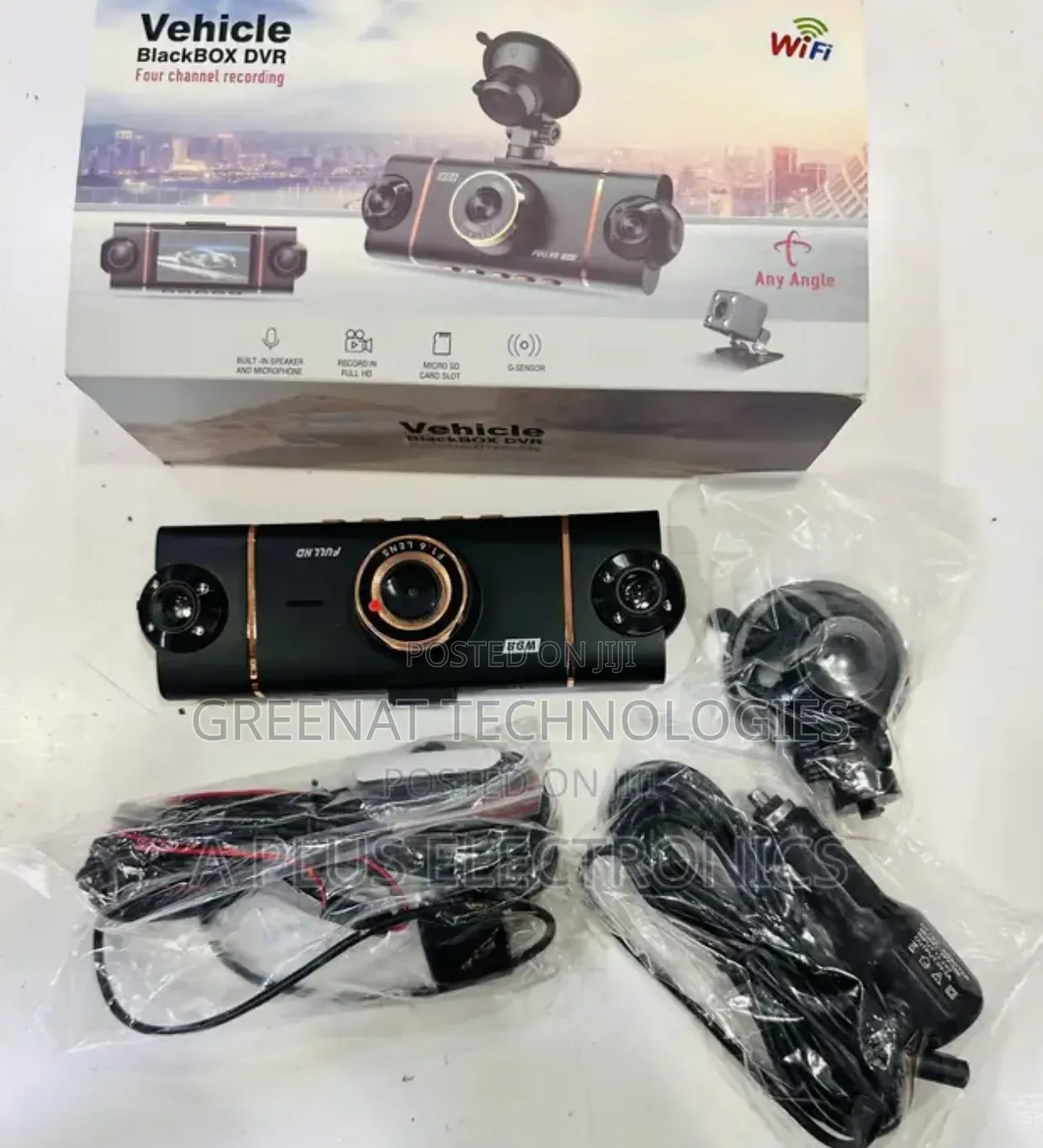 D65 4-Lens Vehicle BlackBOX DVR Dash Camera - 4 Channel WiFi FULL HG