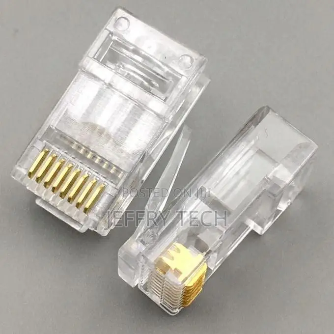 100 PCS Pack RJ45 CAT6A CAT6 Pass Through Connectors