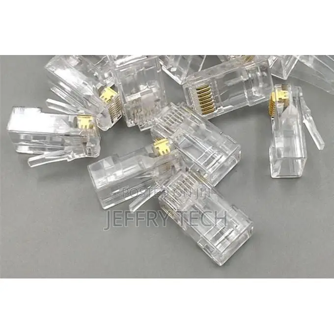 100 PCS Pack RJ45 CAT6A CAT6 Pass Through Connectors