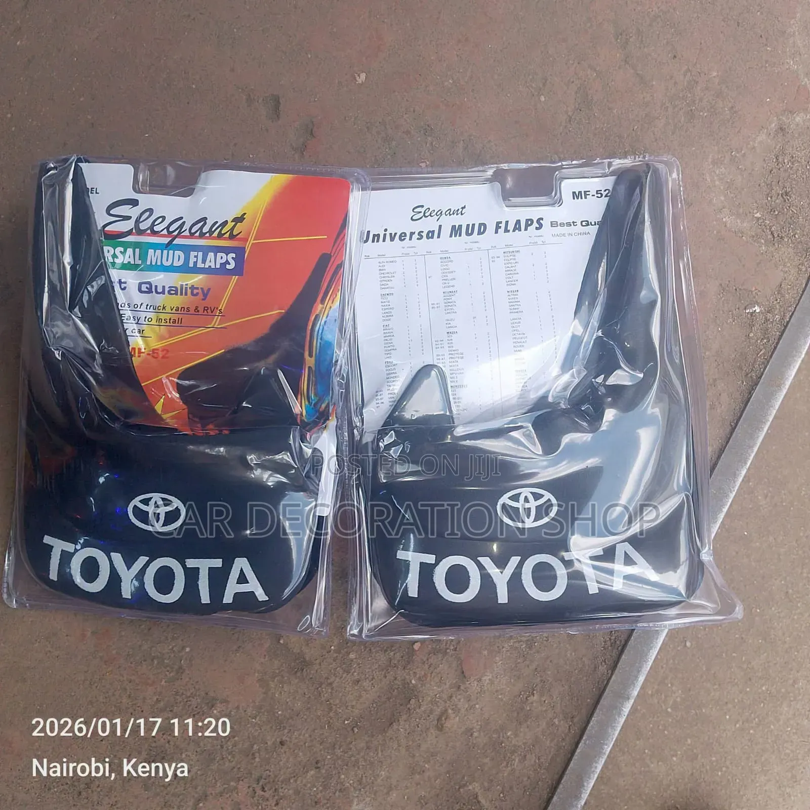 4pcs Toyota Elegant Universal Rubber Mudflaps With Toyota Logo
