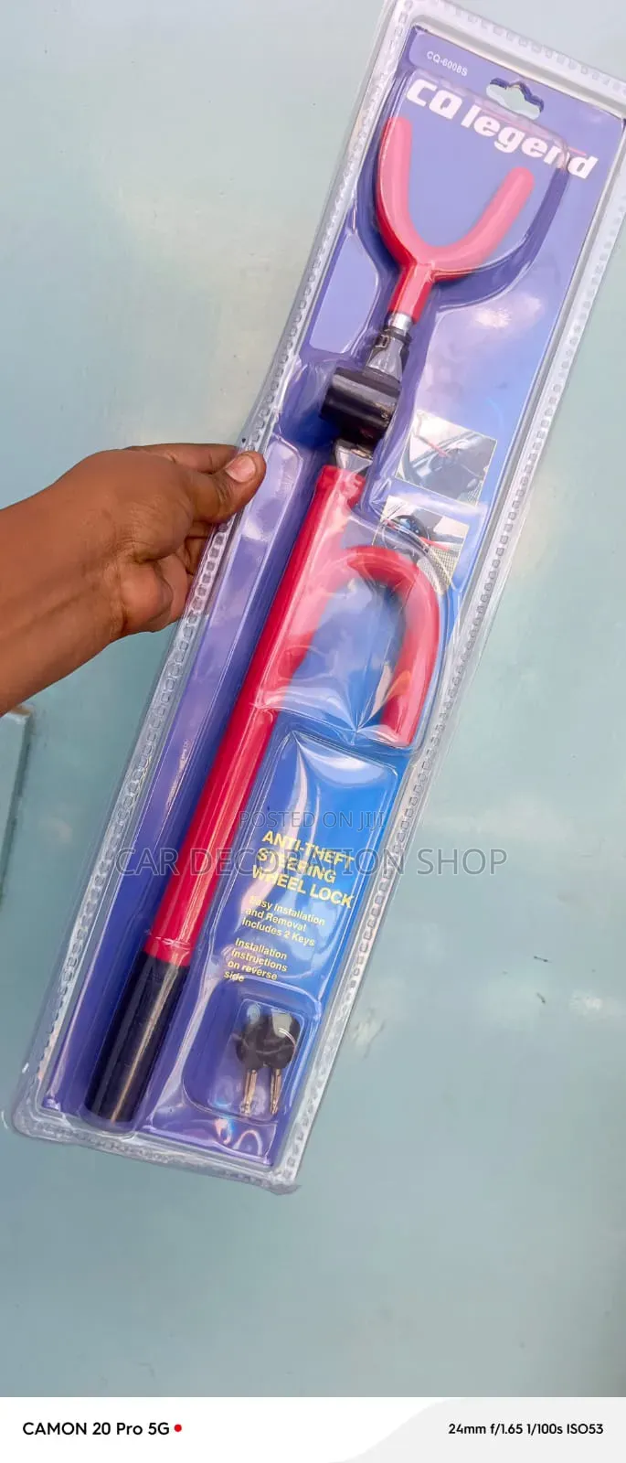 Adjustable Extendable to Fit Steering Wheel Lock