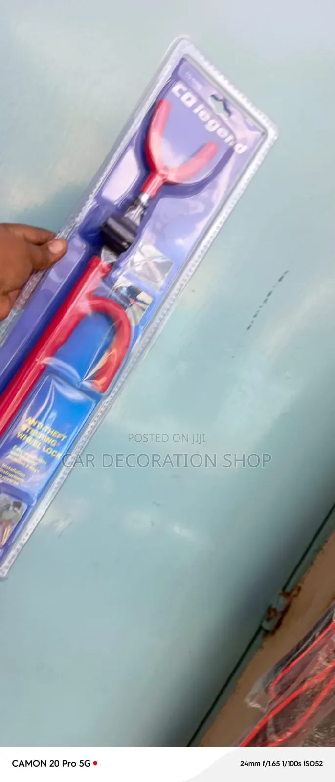 Steering Wheel Lock Strong Mechanical Deterrent Against Car Theft