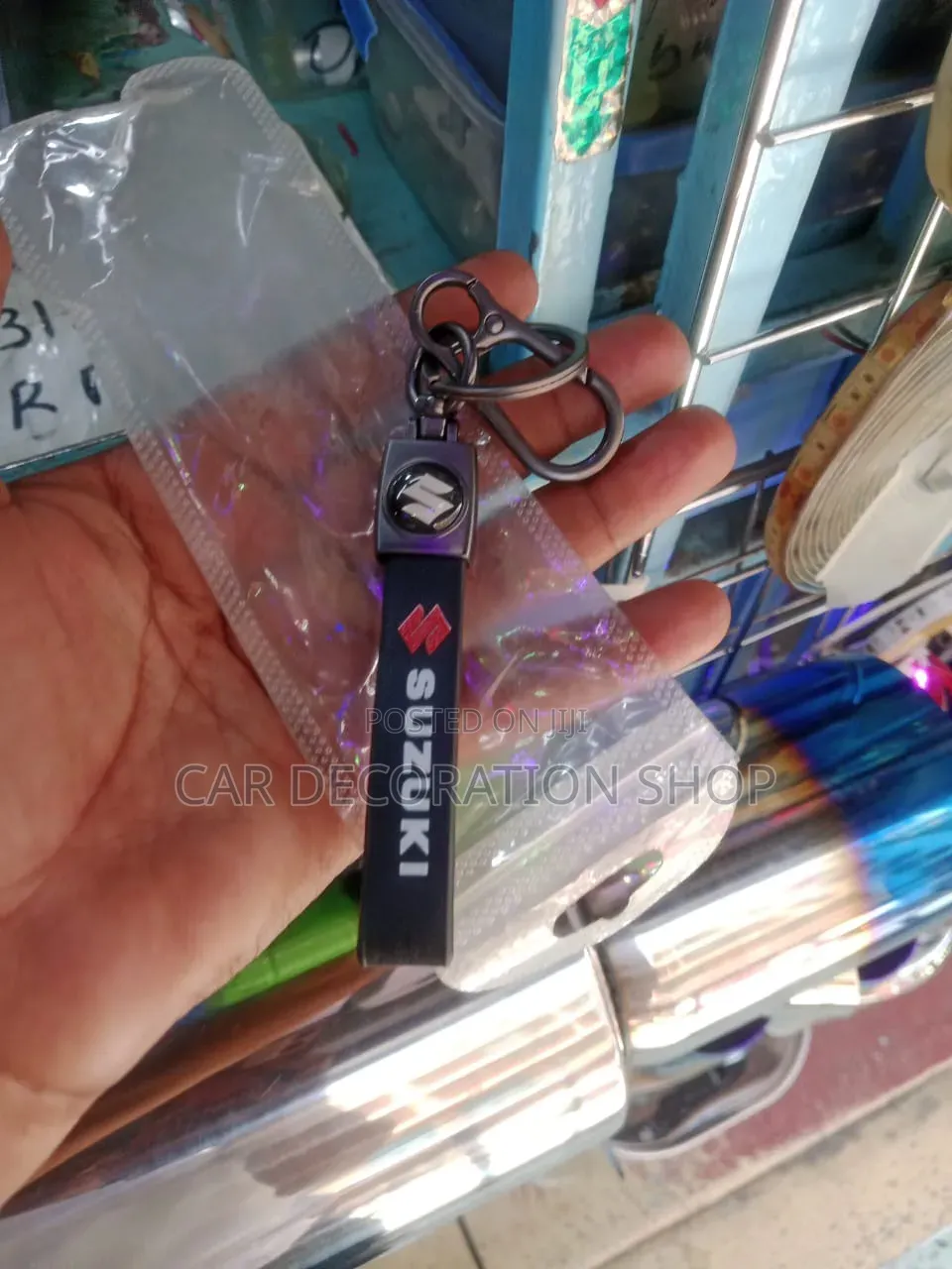 Suzuki Strap Keychain With Snap Hook & Keyring Clip