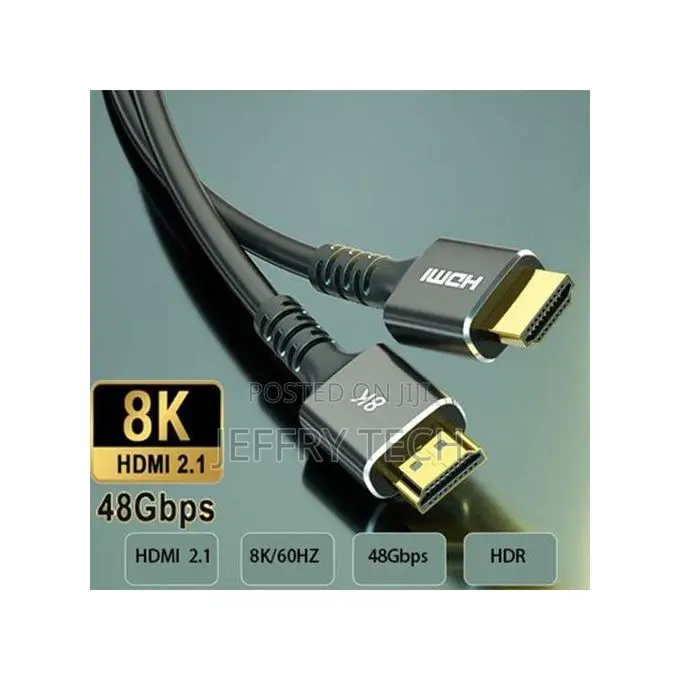HDMI 2.1 8K 60Hz Cable - 2M 48Gbps - Black