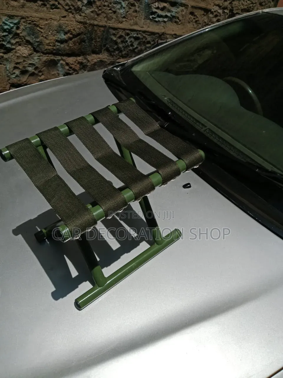 Portable Folding Camping Stool With Metal Frame