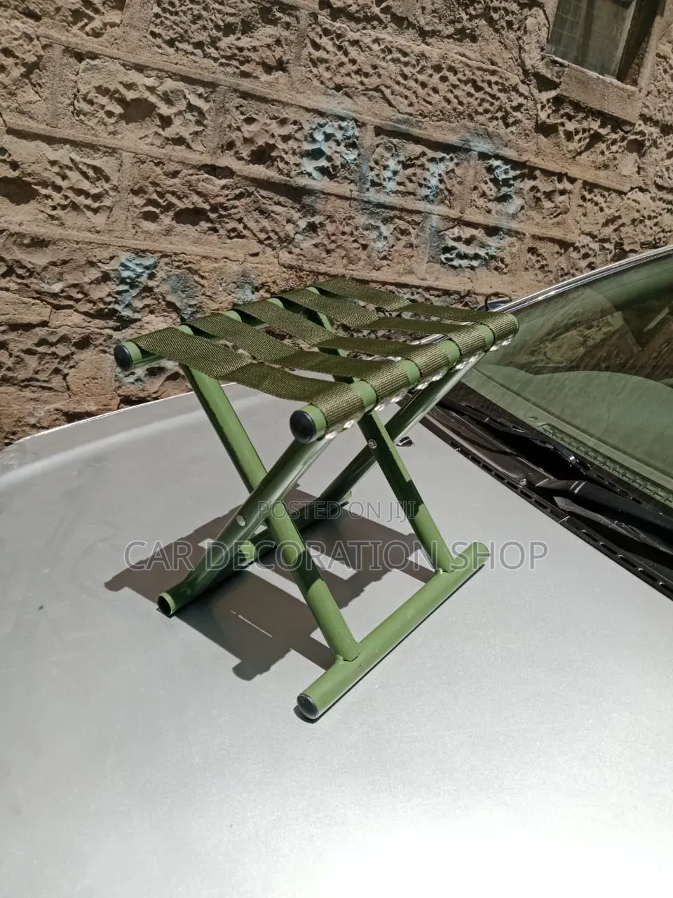 21cm High/29cm Length Green Portable Collapsible Camping Stool