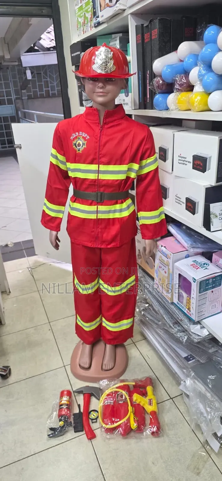 Professional Children Fireman Cosplay Costume*