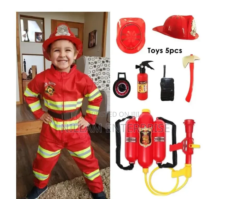 Professional Children Fireman Cosplay Costume*