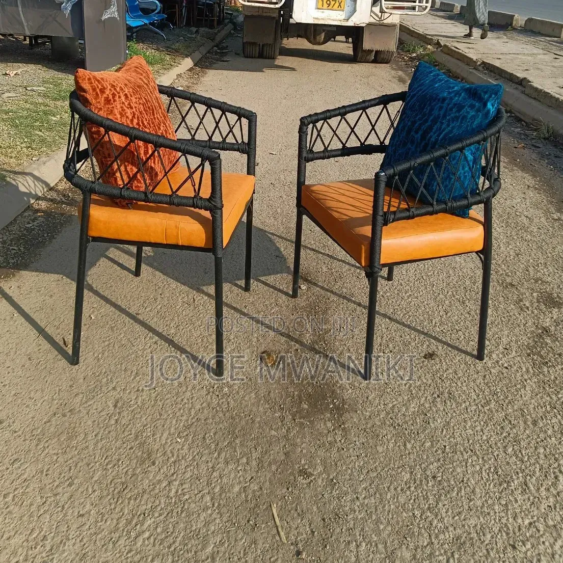 Woven Rattan Outdoor, Balcony or Restaurant Chair..