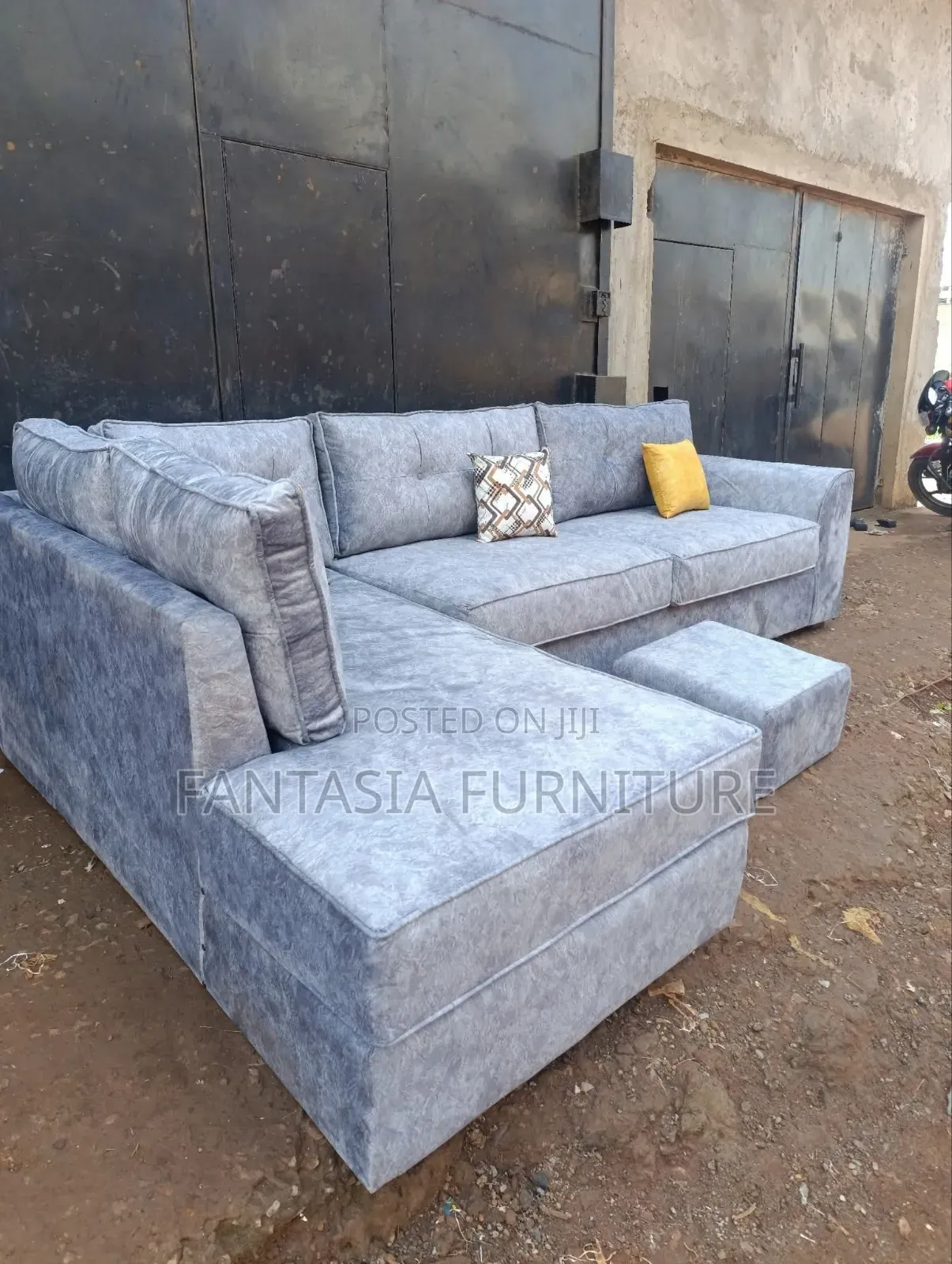 5-Seater L-Shaped Grey Color + Free Delivery