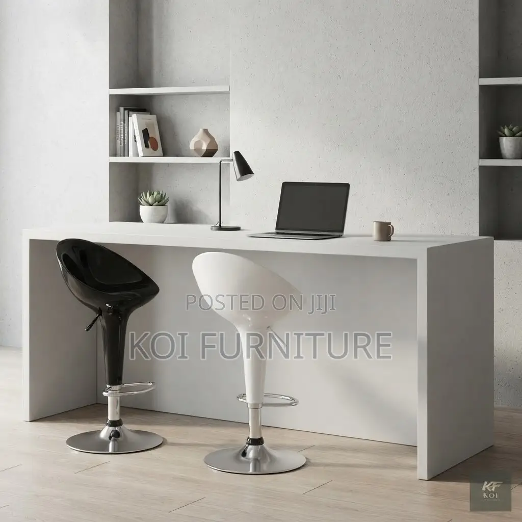 Barstools; Glossy Sleek Adjustable Bar Stool