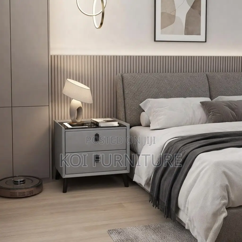 Wireless Charging Support Bedside Cabinet
