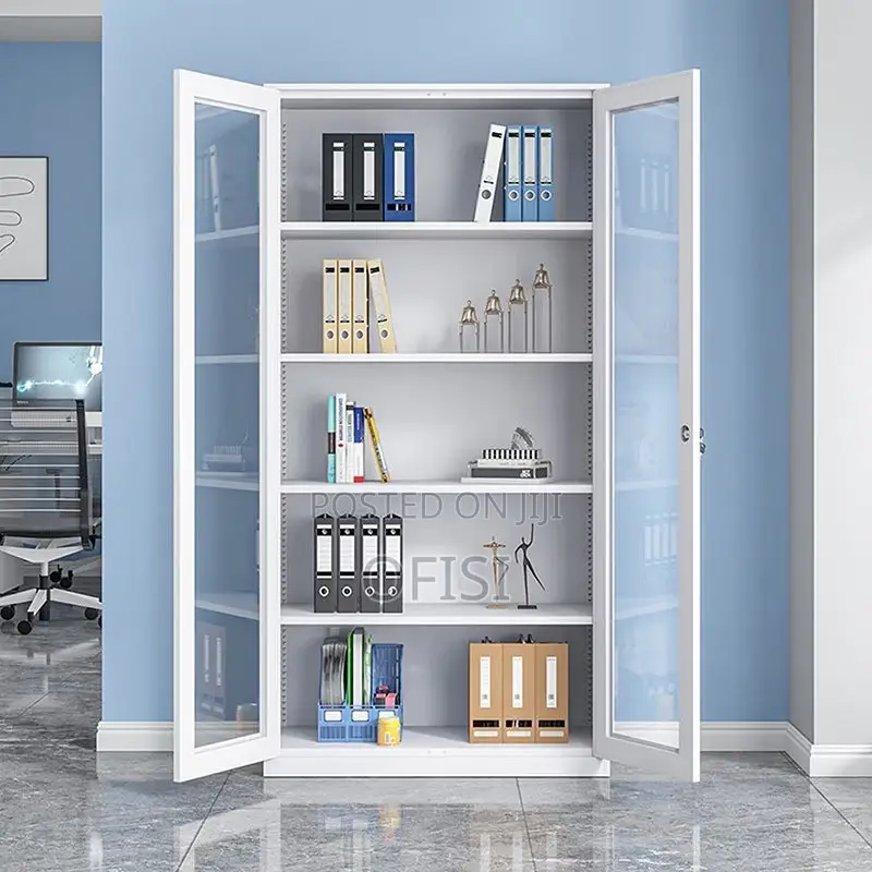 Office Cabinet; Double Glass Door Cabinet