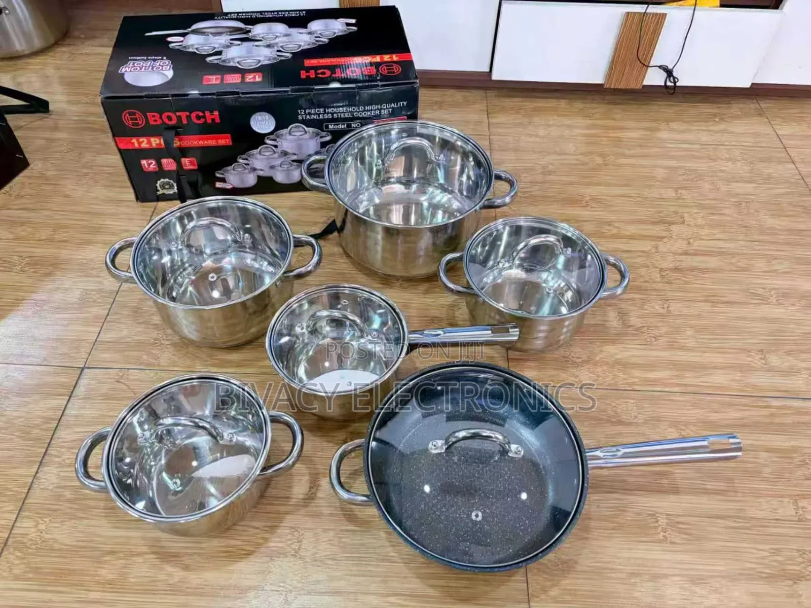 Botch Stainless Cookware Set 12 PCS