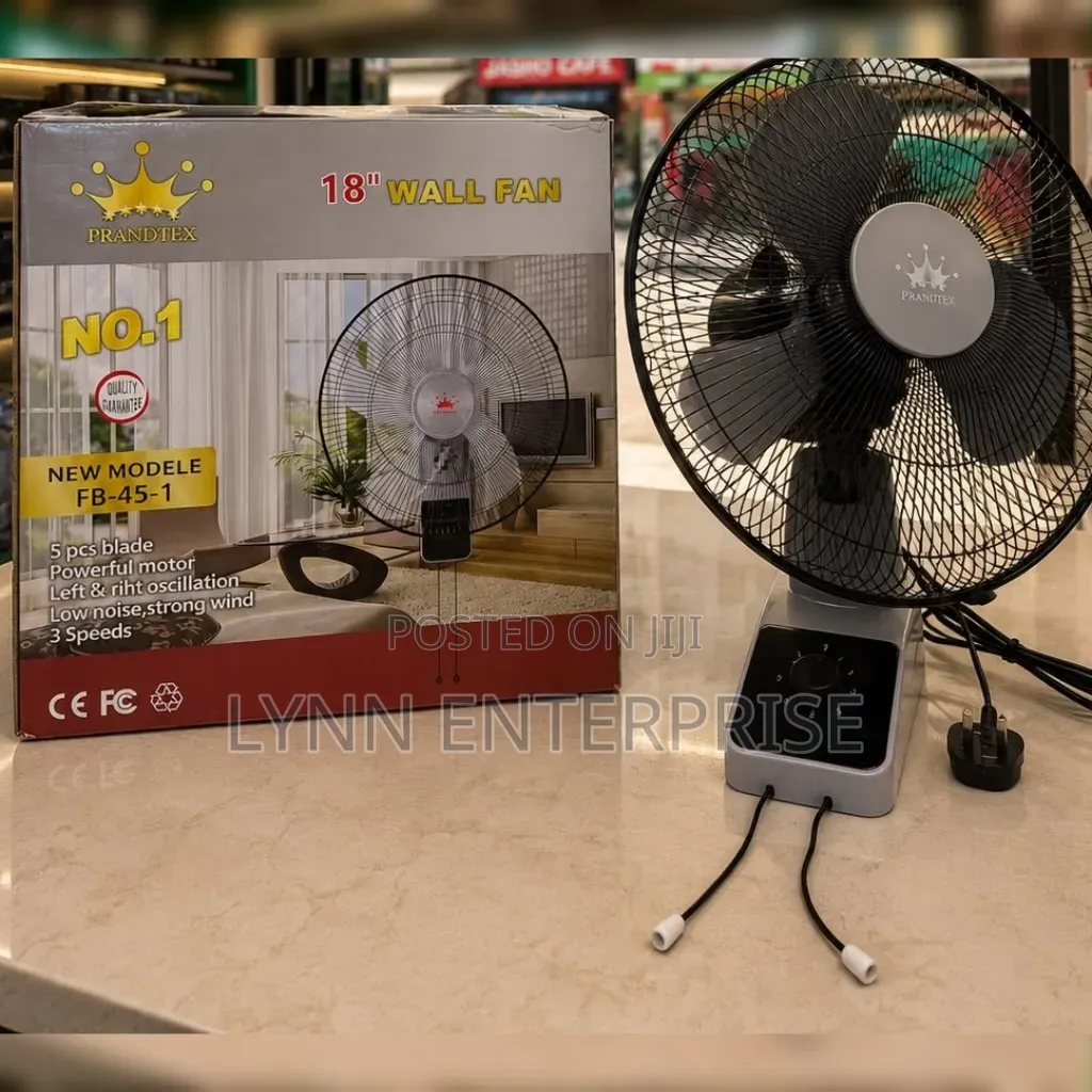 Prandtex 18 Inches Wall Fan 
With Remote