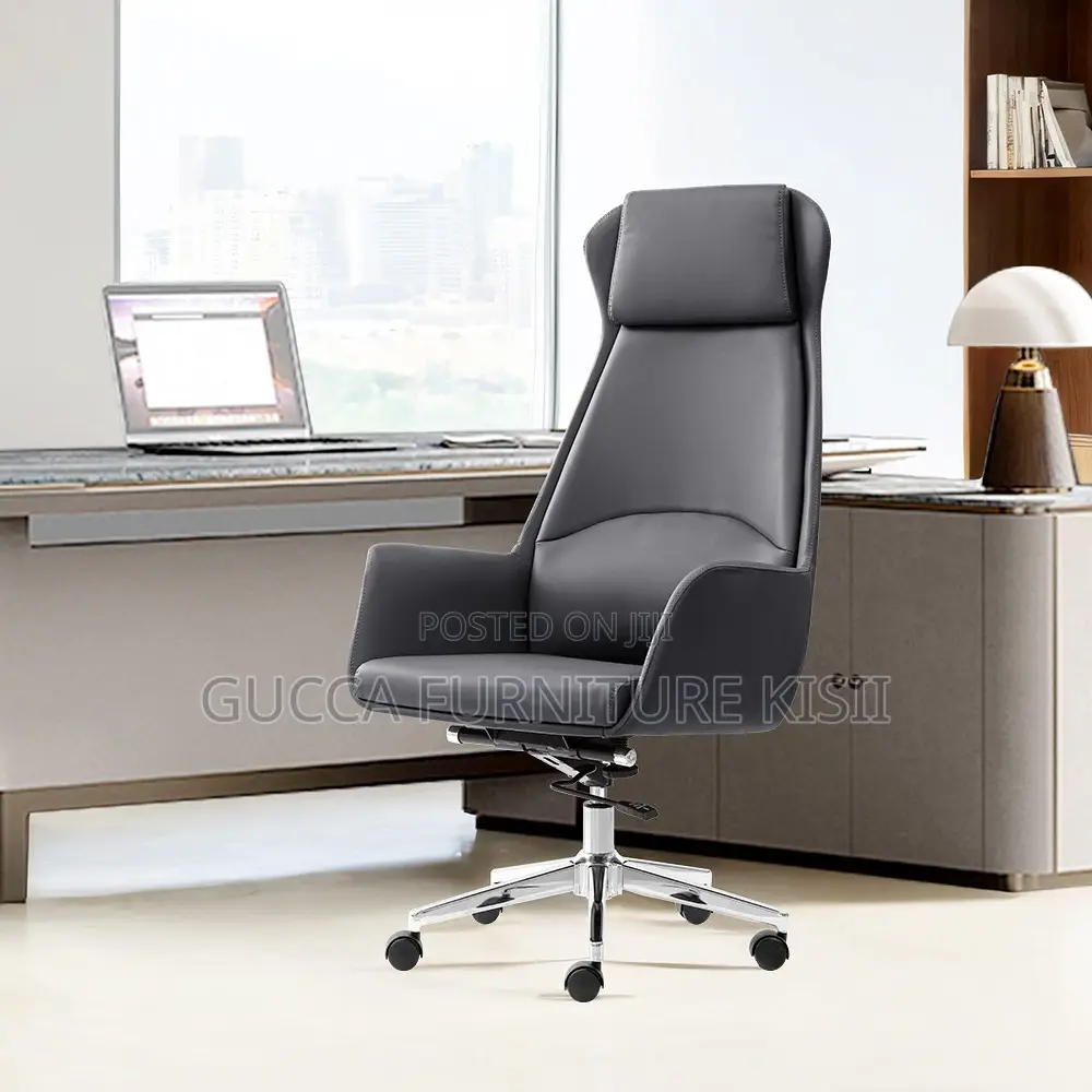 Office Chair; High Back Leather Executive Office Chair
