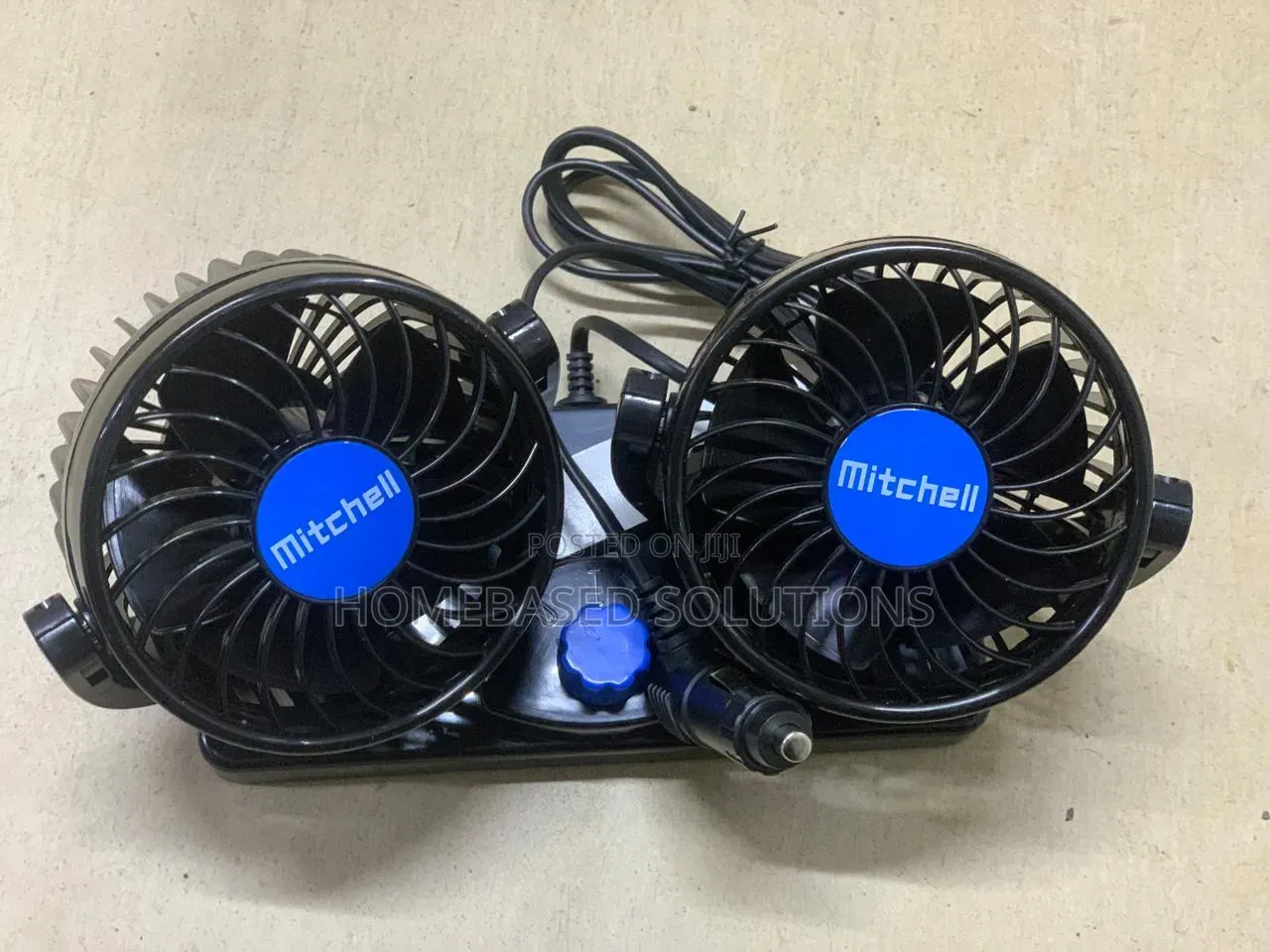 Black Twin Car Fan