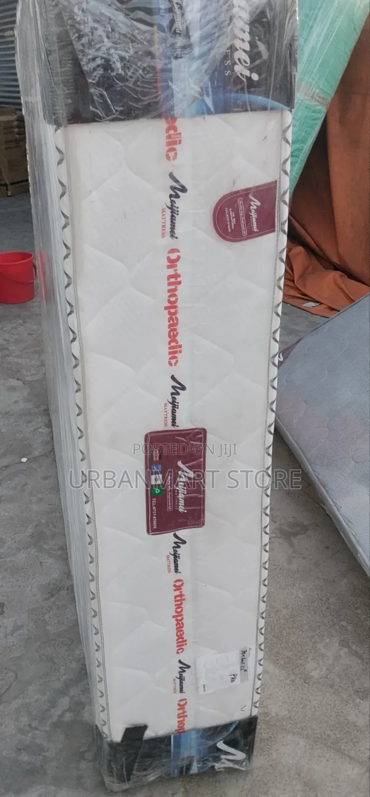 6 by 6, 12 Inches Maharaj Orthopedic Spring Mattress