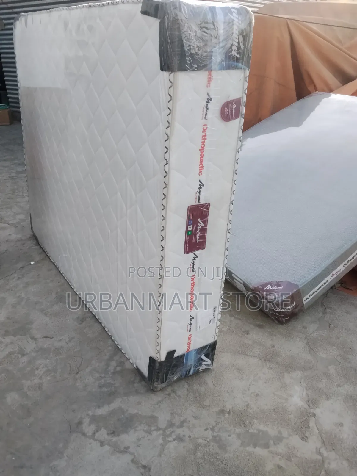 6 by 6, 12 Inches Maharaj Orthopedic Spring Mattress