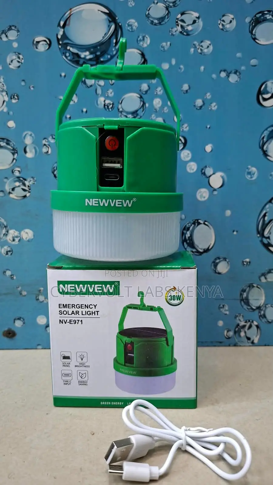 NEWVEW NV-E971 30W Emergency Solar Light – Rechargeable LED Lantern