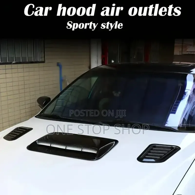 Adhesive Backing Exterior Styling Sporty Performance Look Bonnet Scoop
