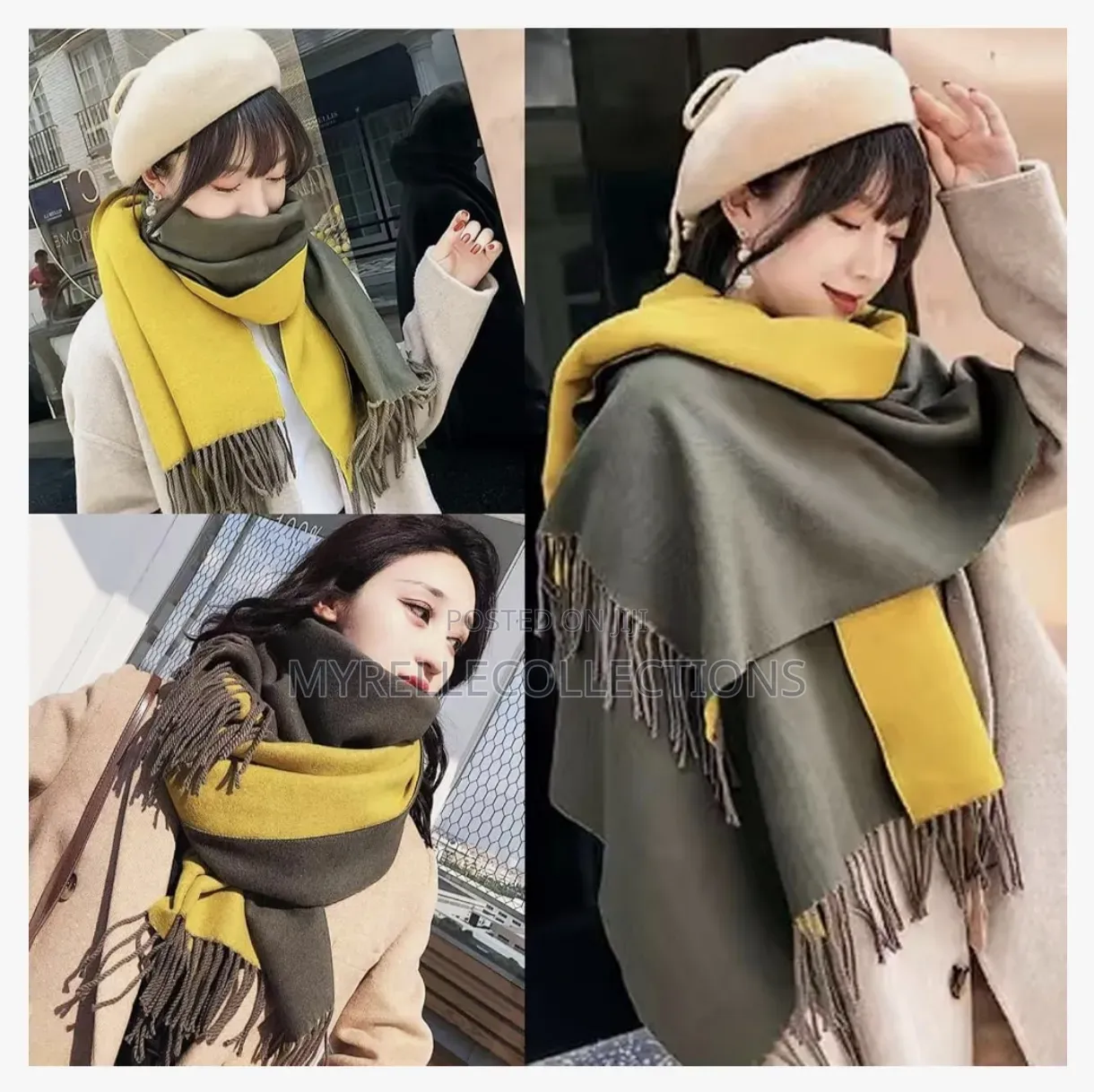 Ladies Double Sided Pashmina Scarf - Affordable Warm Scarf