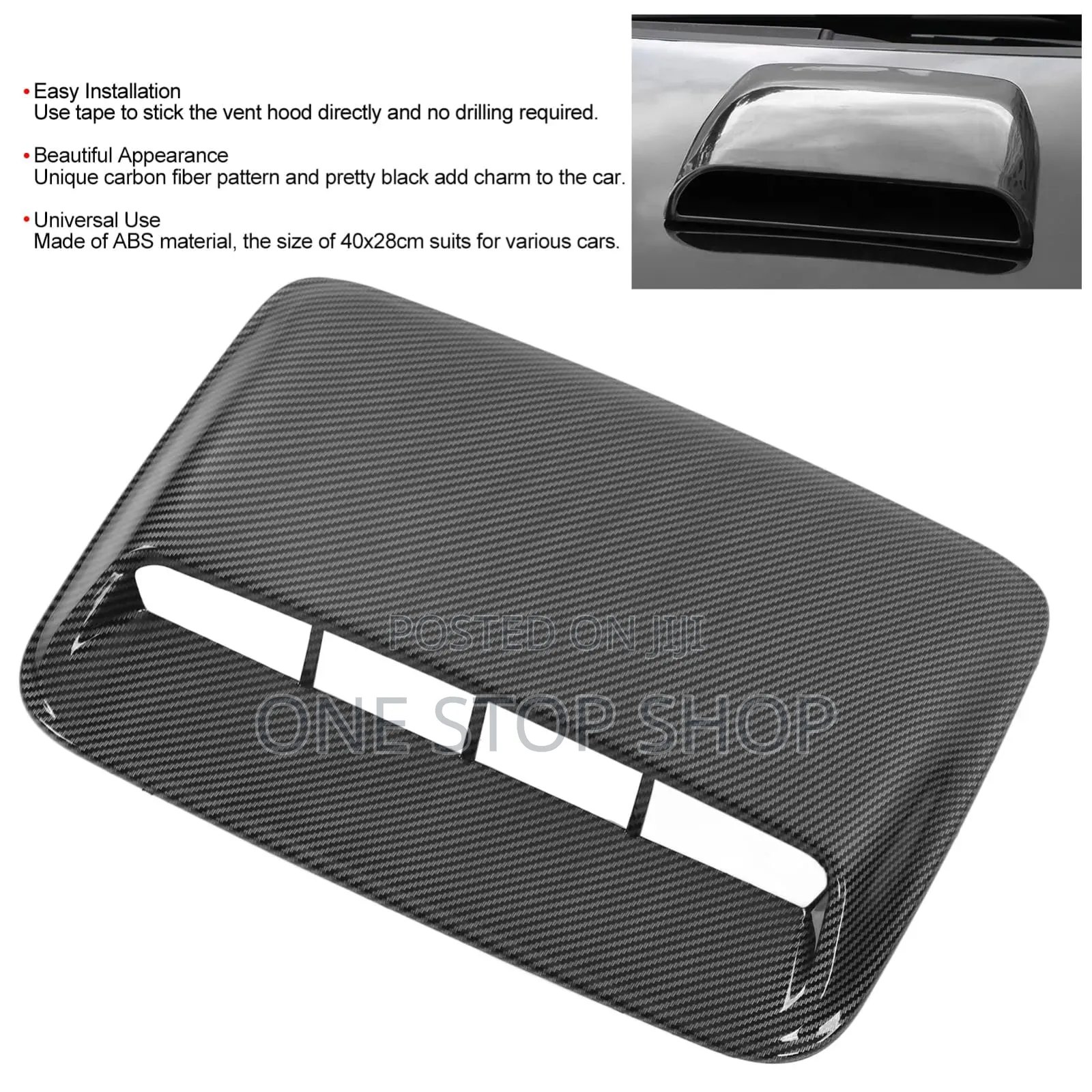 Carbon Fiber Air Flow Vent Turbo Decor Hood