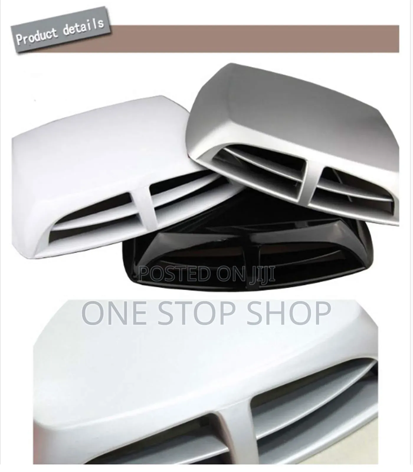 Exterior Customized Look Weather Resistant Abs Plastic Bonnet Scoop
