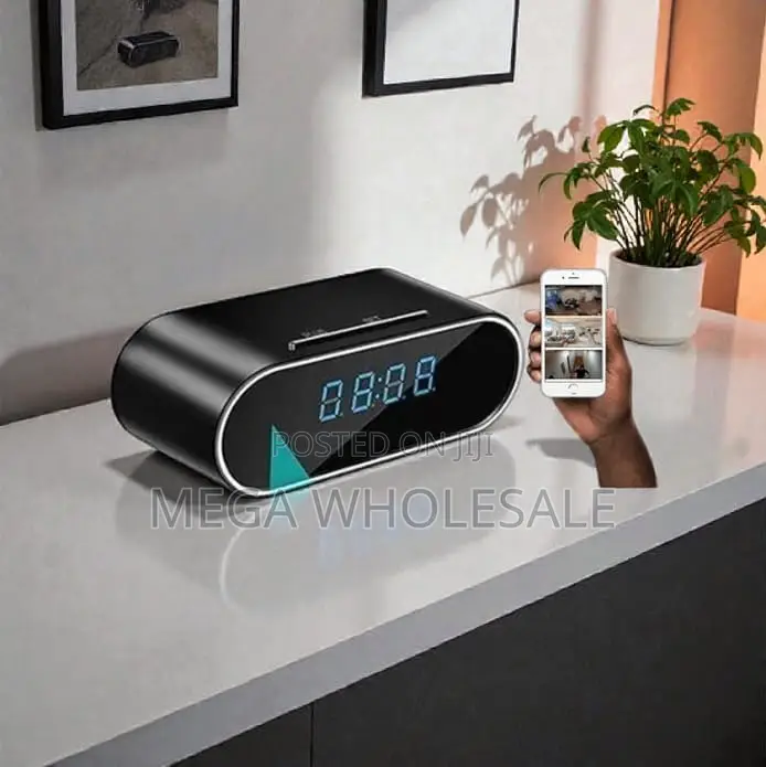 Indoor Video Recorder WiFi Alarm Table Clock Hidden Spy Camera