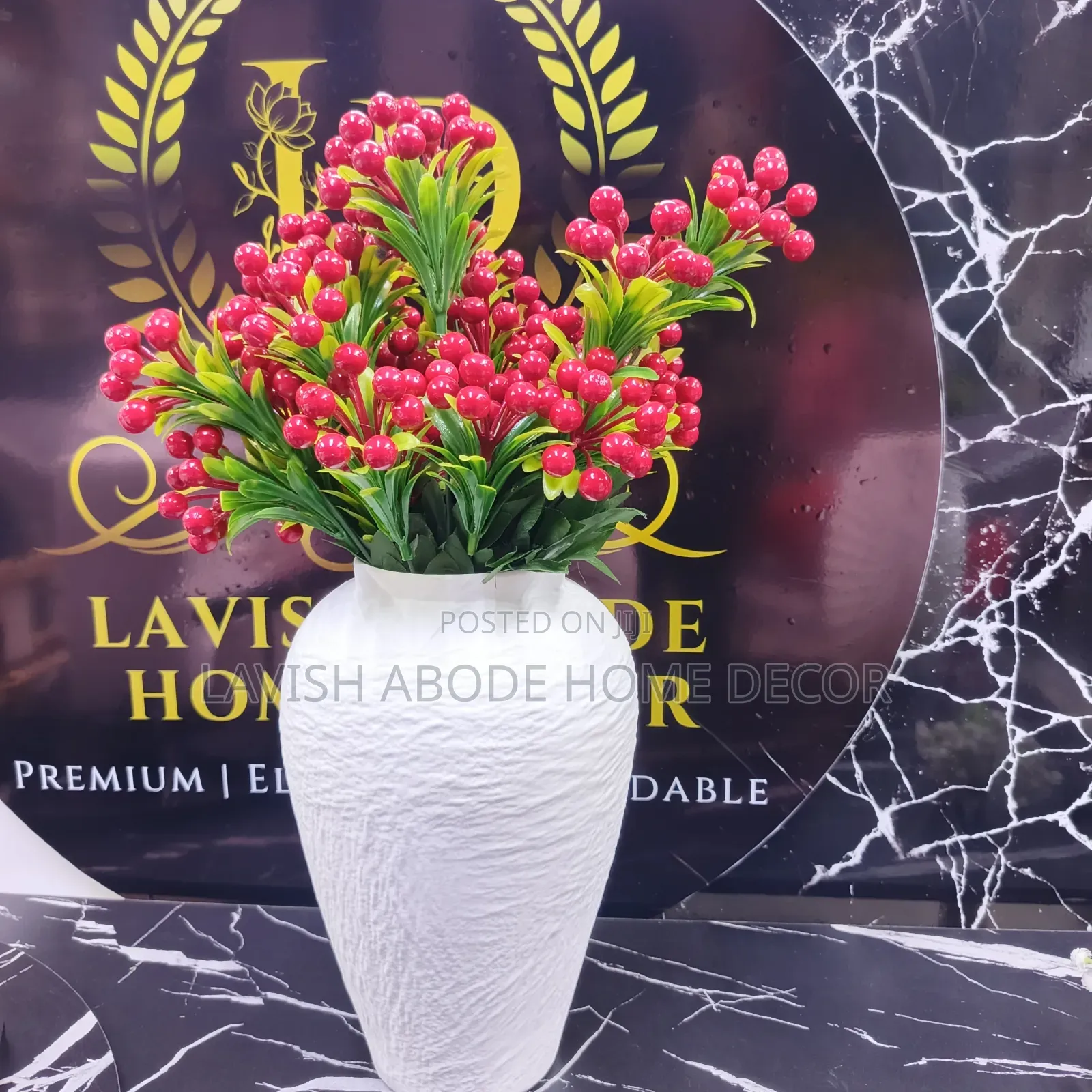 Large Rustic White Ceramic Farmhouse Vase