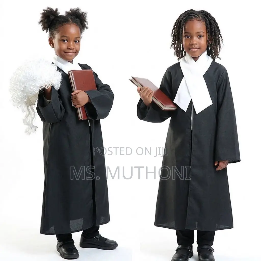 Unisex Kids Lawyer Robe & Wig Set – (3-10 Yrs )