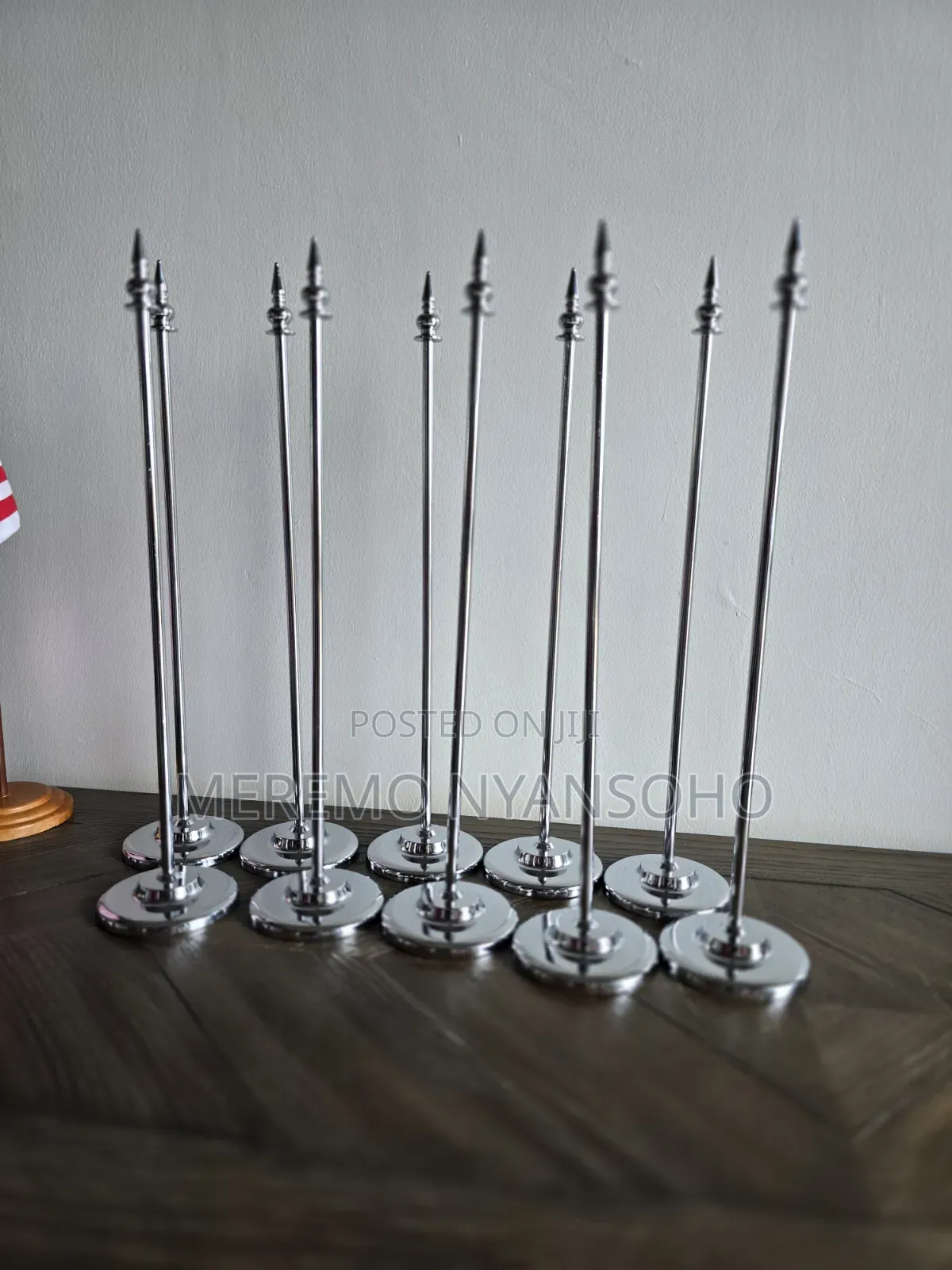 Executive Silver and Golden Flag Poles