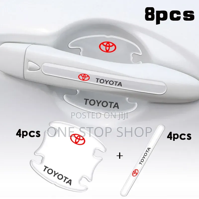 Clear Toyota Antiscratch Protective Door Handle Cup Stickers 8pc