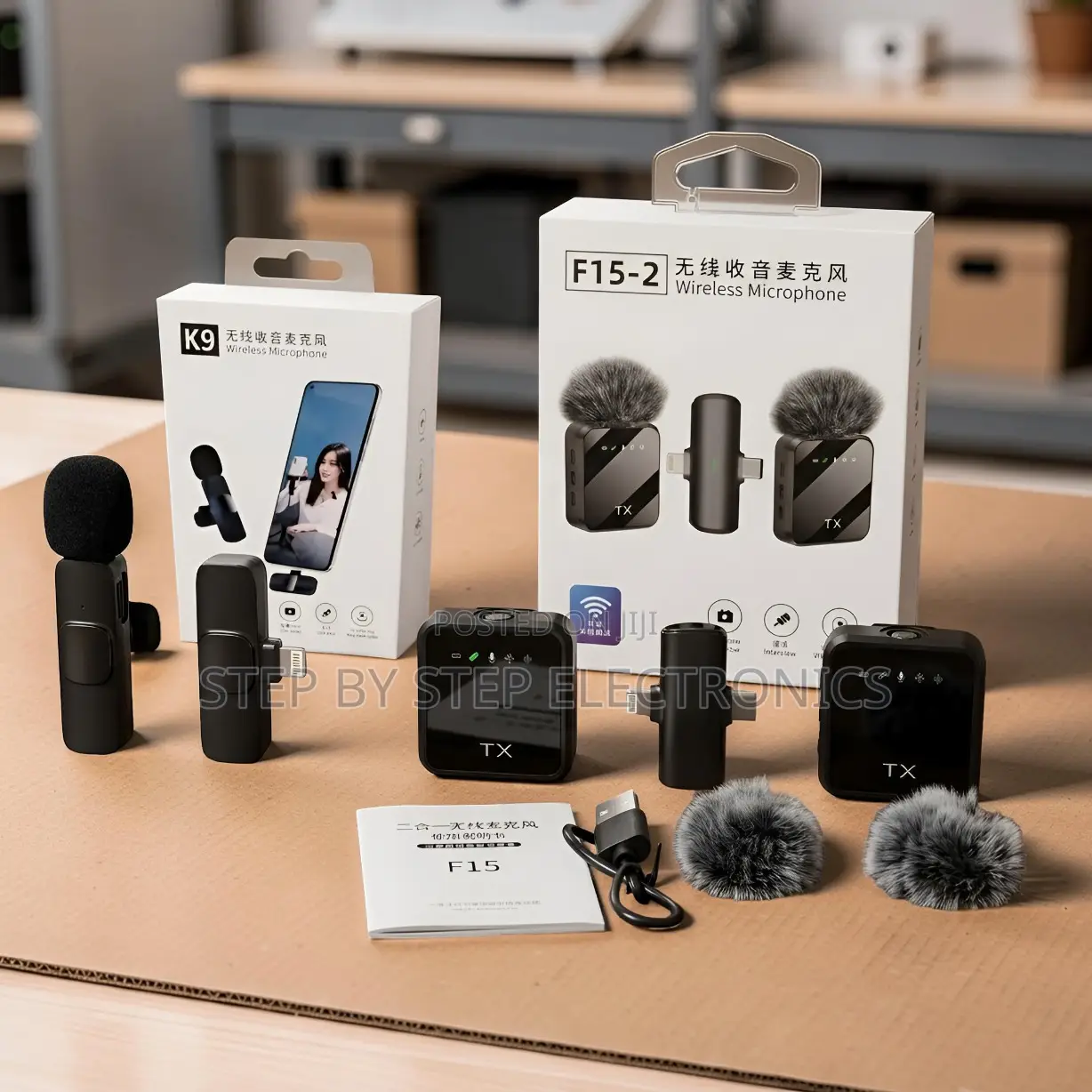 K9,f15-2 Wireless Mic Kit 2 Transmitters for Mobile Video Set
