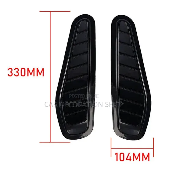 Decorative Stick on Bonnet Air Vents With Scoop