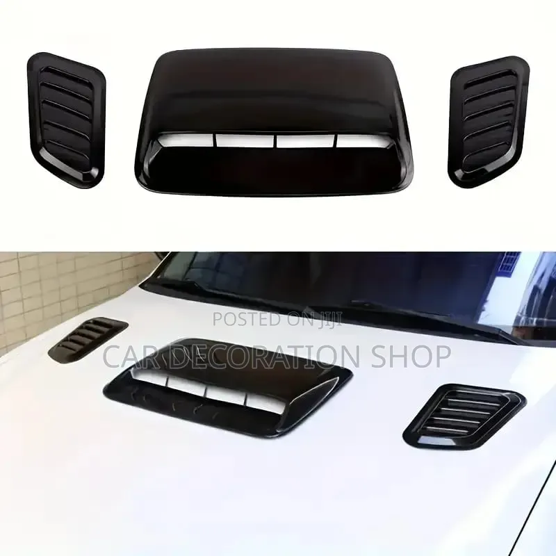 Lightweight Plastic Bonnet Decor Black Hood Scoop With Air Vents