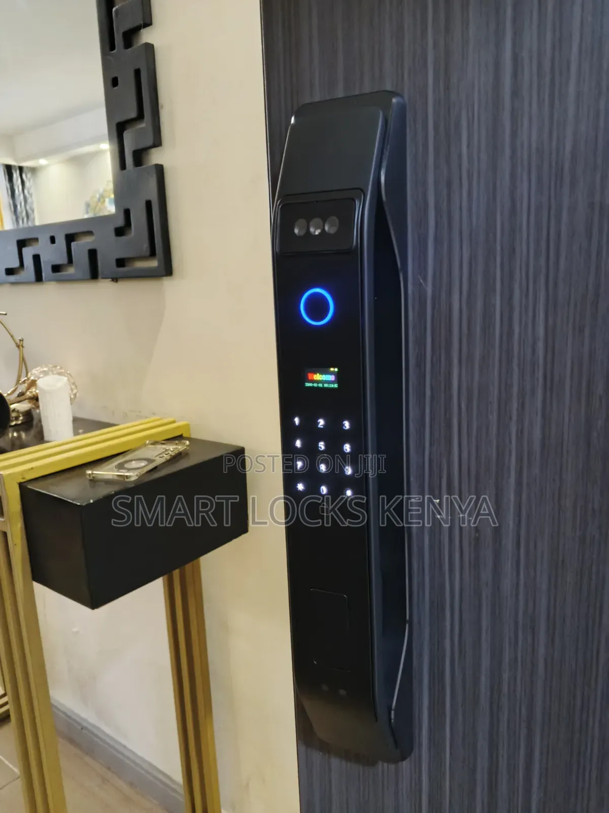 Face Recognition Smart Door Locks With Camera HD Fingerprints Password